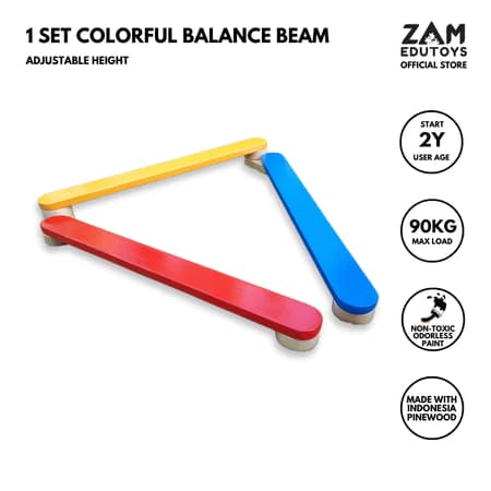 ZAM Edutoys - 1Set Balance Beam Colorful Papan Titian Warna